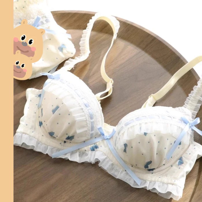 bearbra ชุดชั้นในน่ารัก ชุดชั้นในลูกไม้ผู้หญิง เสื้อชั้นในที่ใส่สบาย พร้อมส่ง