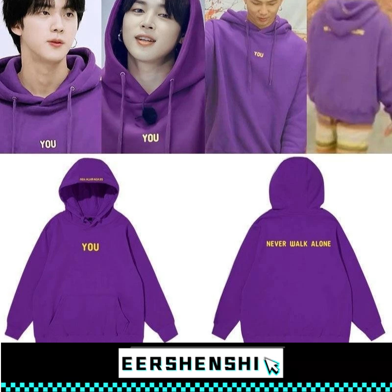 EERSHENSHI Hoodie JIMIN BTS With you never walk alone พิมพ์เสื้อกันหนาว Plus ขนาดผู้ชายและผู้หญิงหลวมเสื้อแฟชั่นใหม่เสื้อลำลอง