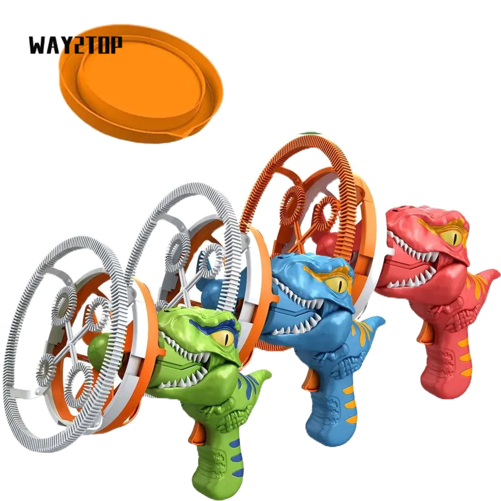 WAY2TOP พัดลมฟองไดโนเสาร์|Bubble Dinosaur ของเล่นกลางแจ้ง ABS Auto Bubble| ฟองในฟองสบู่มือถือของเล่นในฟองอายุมากกว่า 3 ปี