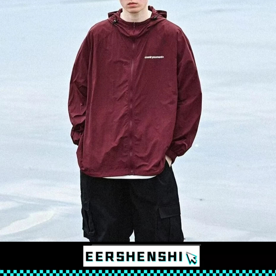 EERSHENSHI เสื้อโค้ทผู้ชายสบายๆแสงบางระบายอากาศป้องกันแสงแดดเสื้อผ้าคลุมด้วยผ้าแจ็คเก็ตแห้งเร็ว