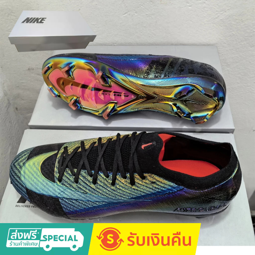 Air Zoom Mercurial Vapor 16 Elite FG 35-45 รองเท้าฟุตบอลถักกลางแจ้งสําหรับผู้ชายรองเท้าฟุตบอลกันลื่นและทนต่อการสึกหรอ