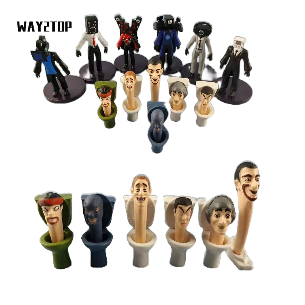 WAY2TOP Toilet Man, Horror Series PVC Doll Skibidi Model, Creative Camera Man TV Man Skibidi Toilet Toy Women