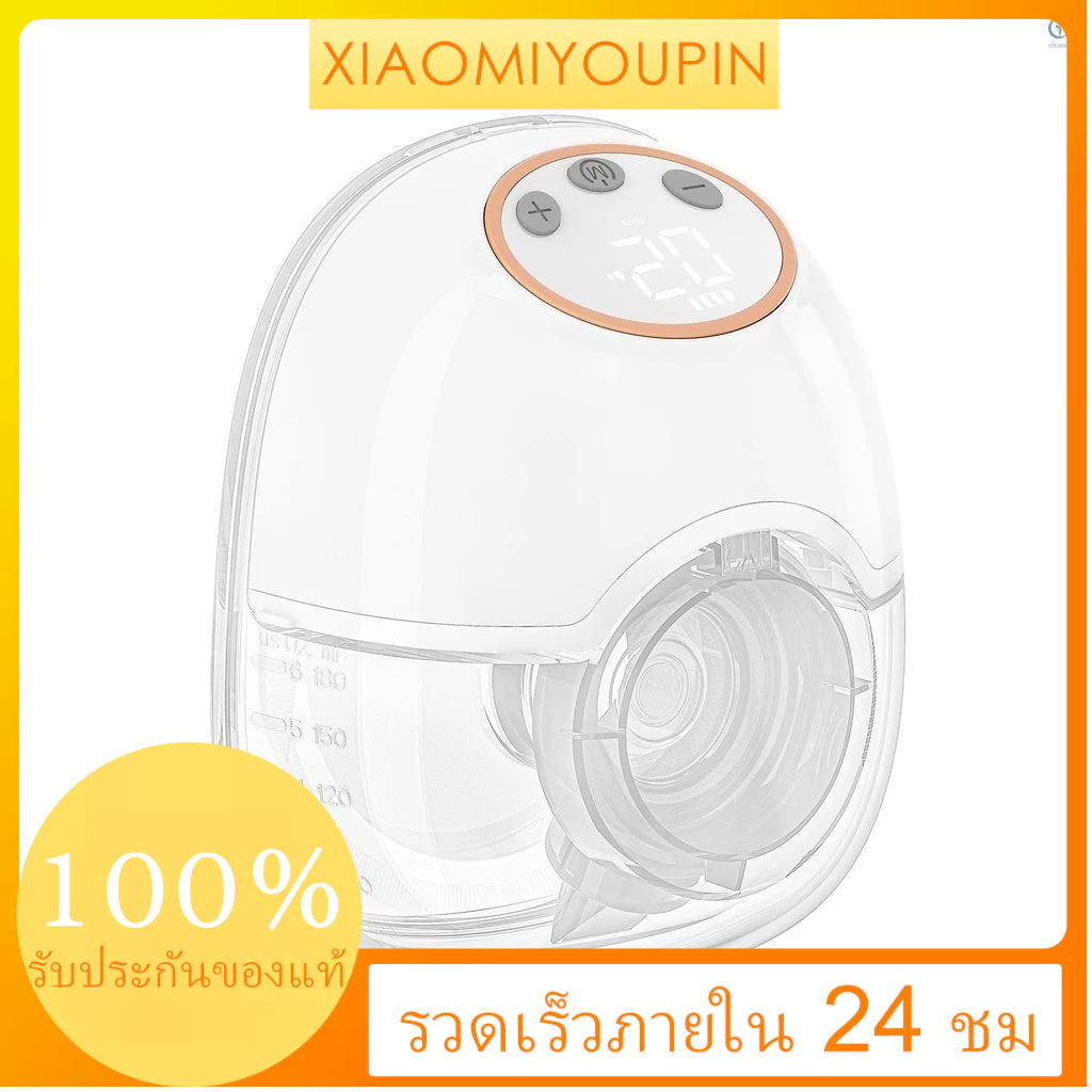 สวมใส่เครื่องปั๊มนมแฮนด์ฟรีเครื่องปั๊มนมไฟฟ้าสําหรับให้นมบุตร4โหมด12ระดับดูดเสียงต่ําแบตเตอรี่ในตัวที่มี180มิลลิลิตรเก็บนม2แพ