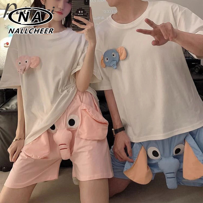 กางเกงขาสั้นผู้ชาย Squeaky เหมือนชุดนอนช้างน่ารักและแปลกประหลาดชุดนอนหลวม ๆ
