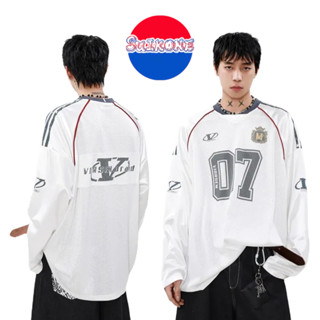 SUIKONE Suikeone ฤดูร้อน retro ตาข่าย No. 7 jersey American …