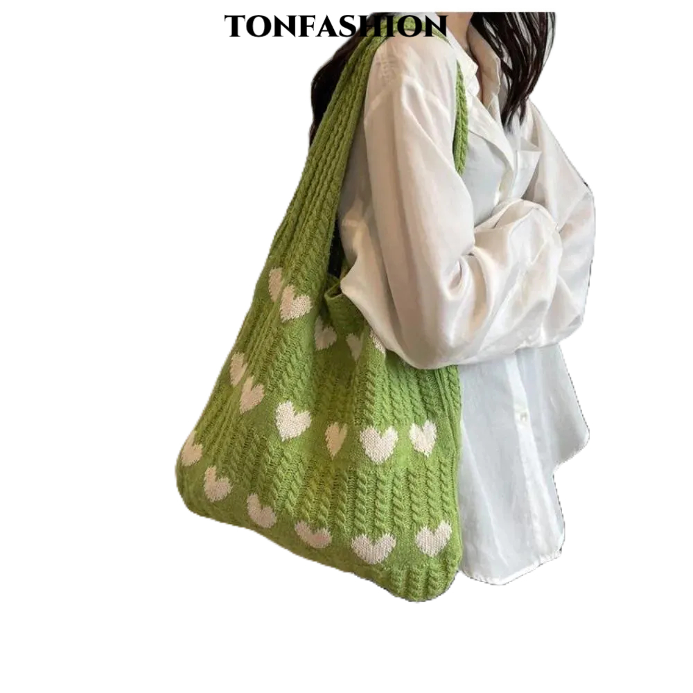 Tonfashion กระเป๋าถือ กระเป๋าสะพายไหล่ ผ้าถัก ฉลุลาย ขนาดใหญ่ จุของได้เยอะ หูหิ้ว ลําลอง เหมาะกับเดินชายหาด สําหรับผู้หญิง