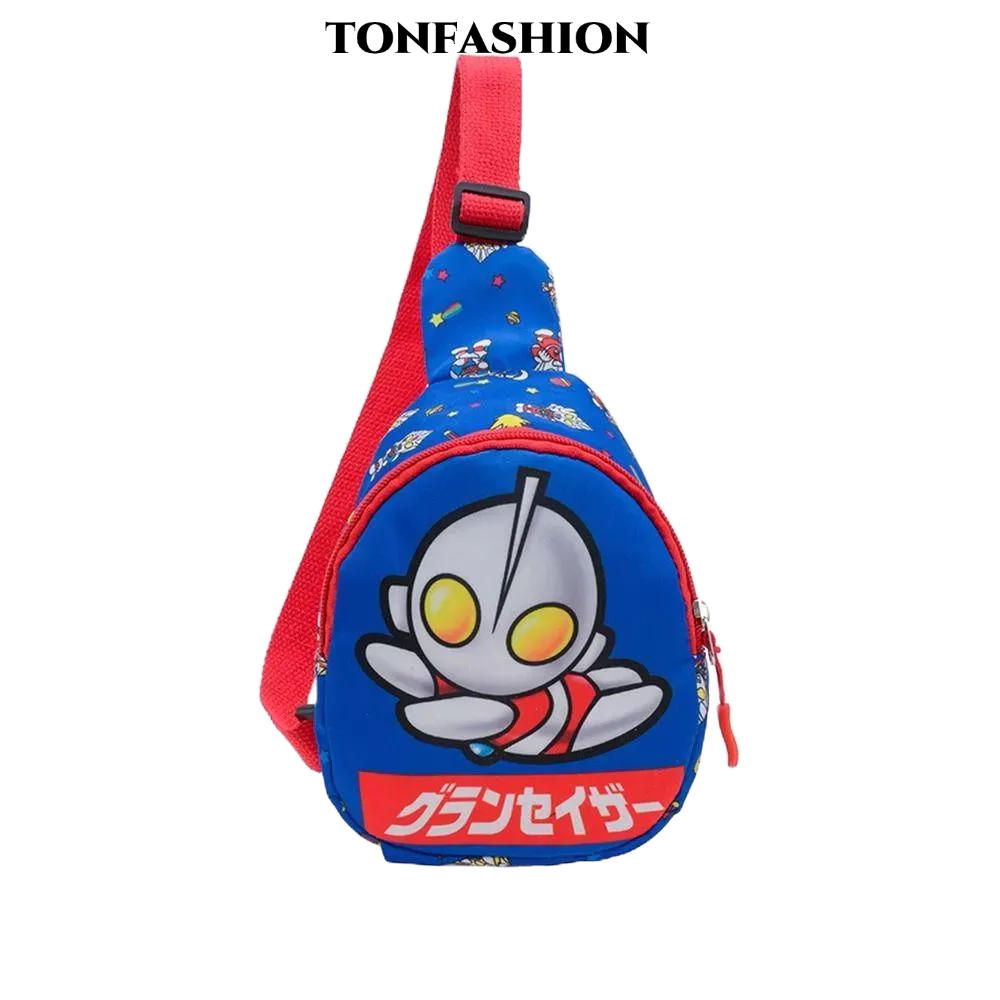 Tonfashion กระเป๋าคาดอก กระเป๋าสะพายไหล่ ลายการ์ตูนสไปเดอร์แมน ซูเปอร์แมน เรียบง่าย ทนทาน สําหรับเด็กผู้ชาย 1 ชิ้น