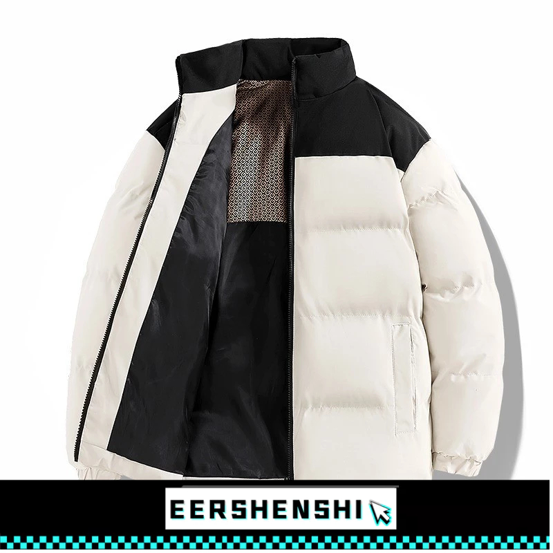 EERSHENSHI ขนมปังเสื้อฤดูหนาวใหม่กราฟีนล็อคอุณหภูมิความร้อนและกันลมผู้ชายขนมปังเสื้อ