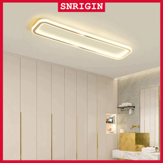 SNRIGIN โคมไฟเพดาน LED เส้นยาว โคมไฟทางเดินทรงสี่เหลี่ยมผืนผ…