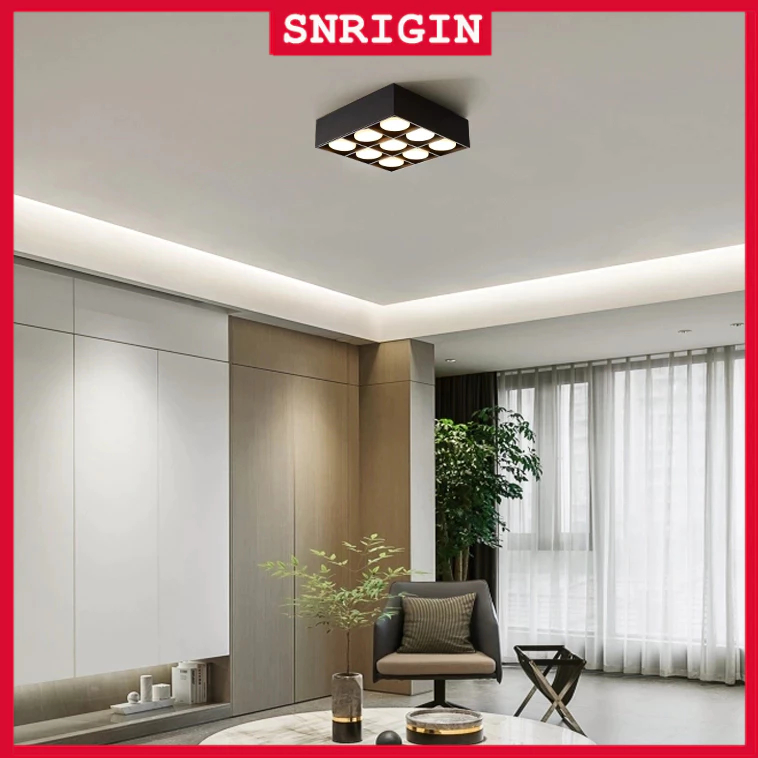 SNRIGIN ไฟดาวน์ไลท์ LED เพดานเหล็กดัด GX53 หลอดไฟ