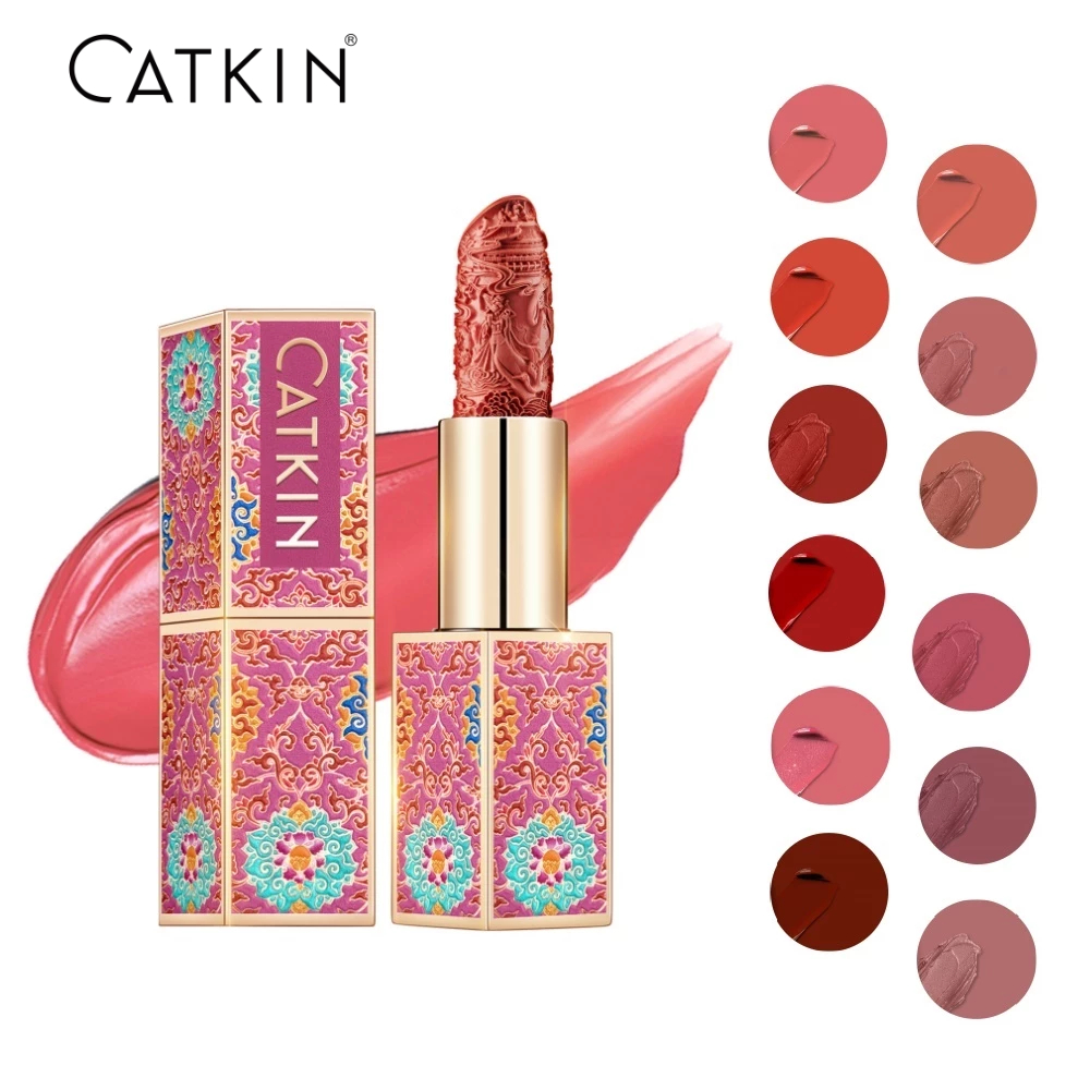 CATKIN Rouge Lipstick ลิปสติก ลิปกลอส กันน้ํา ให้ความชุ่มชื้น ยั่งยืน น้ํา ถ้วยไม่ติด