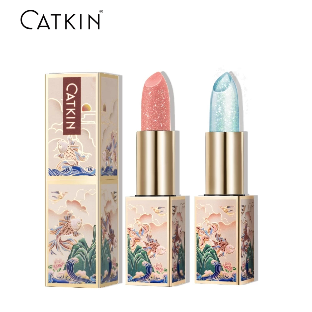 Catkin 2PCS Lip Balm Lip Tinted เปลี่ยนลิปสติก Hydrating Lip Moistrurizer ด้วยวิตามินอีบํารุงสําหรับ Cracked & Dry Lips