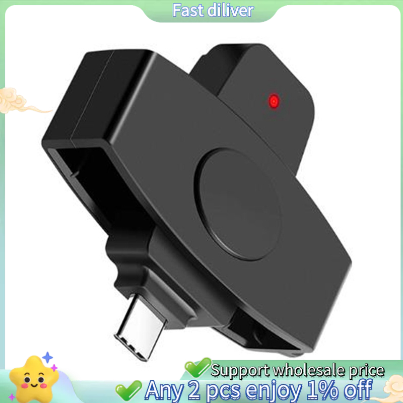 CSCR3 Smart CAC Card Reader Type-C Bank Tax Declaration SIM Card/IC Card ID Card Reader