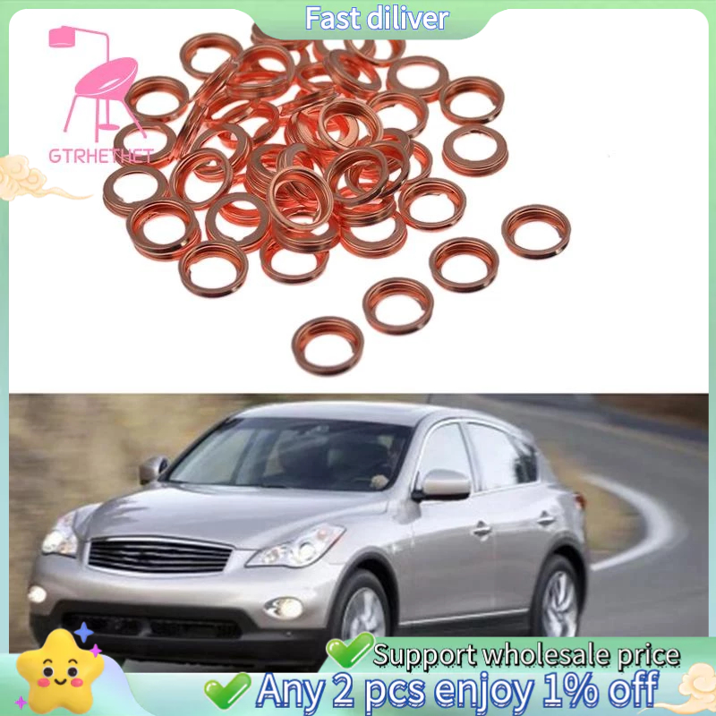 ปะเก็นแหวนซีลท่อระบายน้ํามันเครื่องยนต์ สําหรับ Infiniti Nissan 50 ชิ้น 1102601M02