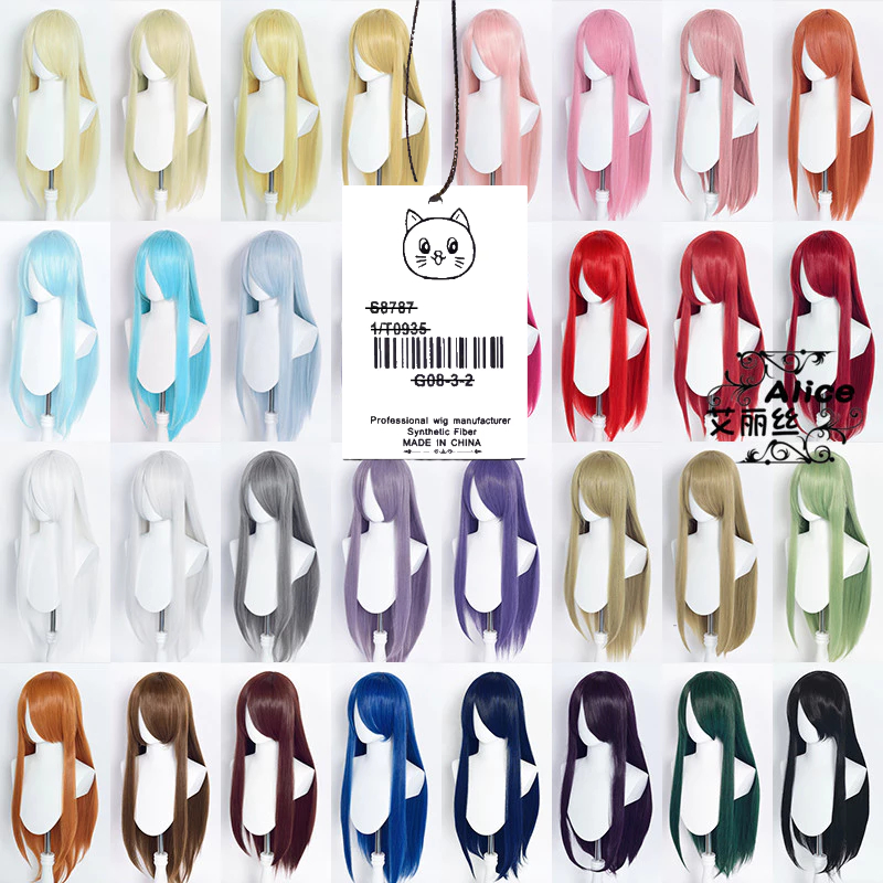 100CM Wig Basic Wig Universal Wig Versatile Wig Multiple Colors Center-Parted Wig