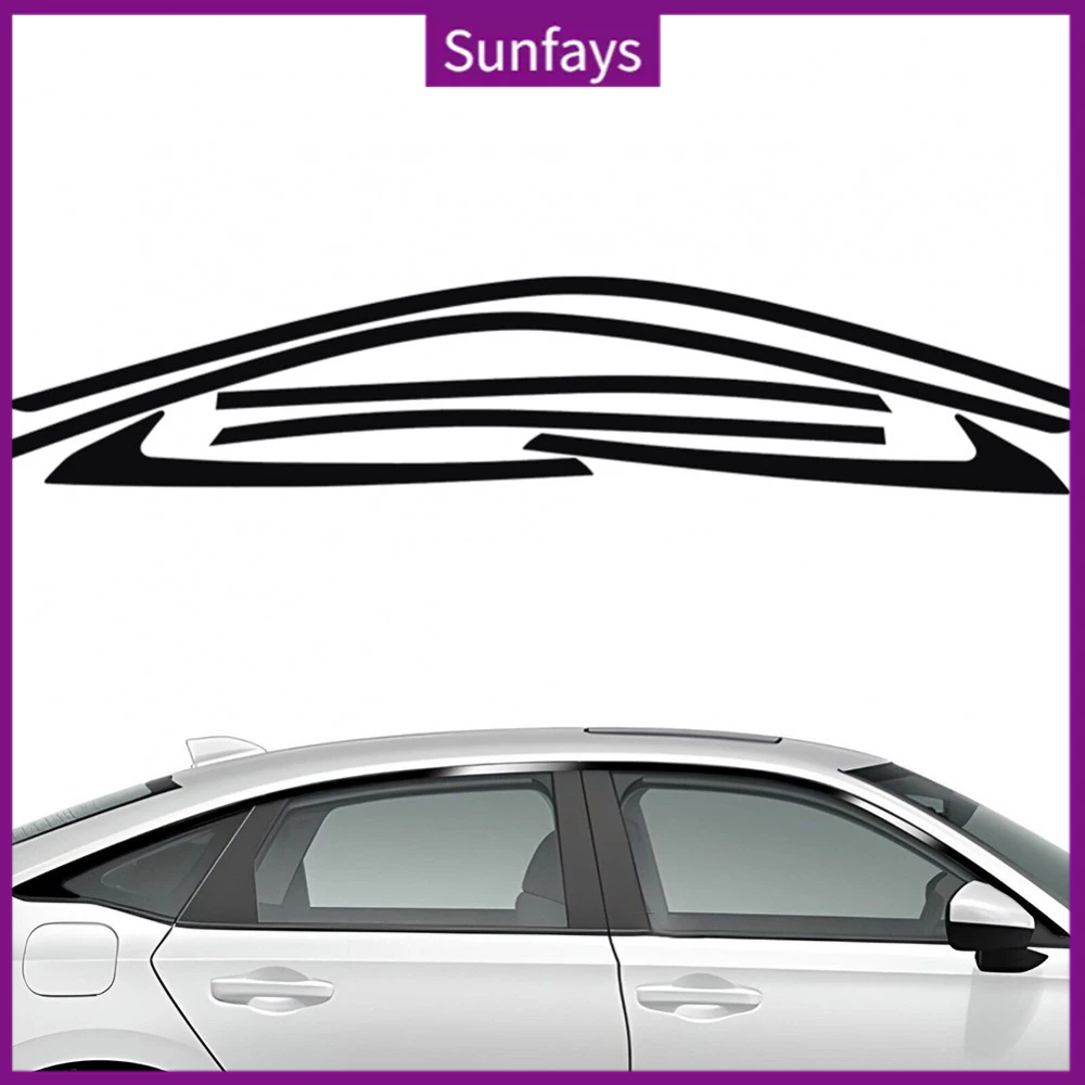 for Honda for Civic Sedan 2022 2023 Side for Window Chrome Delete Cover Decal#SUFA
