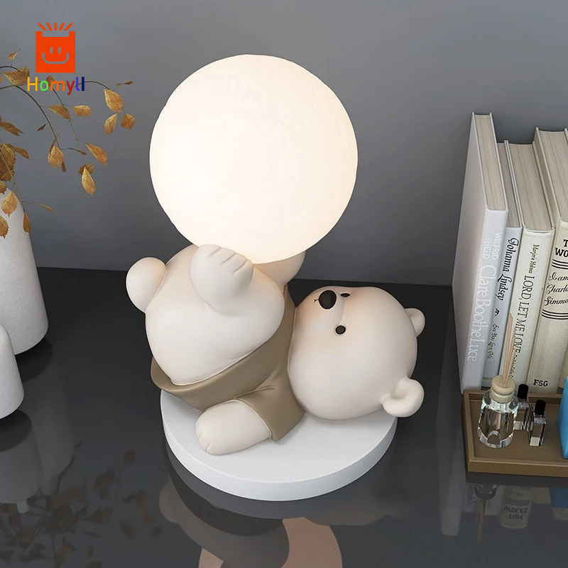 [Homyl1] โคมไฟซิลิโคน Led รูปหมีน่ารัก แบบชาร์จ USB เหมาะกับของขวัญวันเกิด สําหรับตกแต่งห้องนอนเด็ก โคมไฟตั้งโต๊ะ