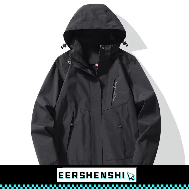 EERSHENSHI เสื้อโค้ทผู้ชายเสื้อแจ็คเก็ตเปลือกหอยกลางแจ้งฤดูใบไม้ร่วงเสื้อแจ็คเก็ตกันลมแบบถอดได้สามในหนึ่งเดียว