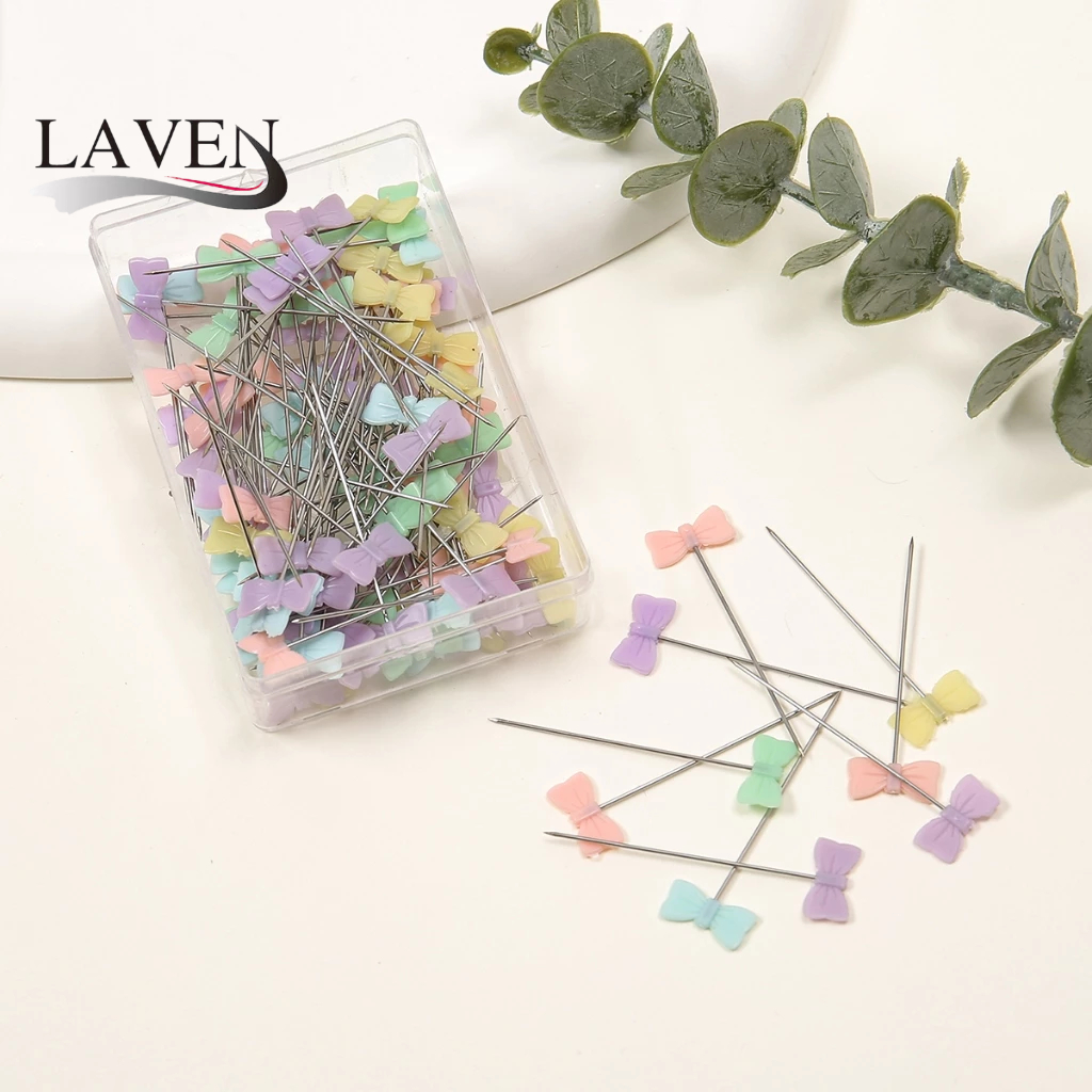 Laven 100 ชิ้น/ถุงผ้าพันคอมุสลิมเข็มกลัด Pin Pearl Diamond ผ้าพันคอ Pin คลิปผ้าพันคอผ้าไหมผ้าคลุมไหล่ Safty อุปกรณ์เสริม