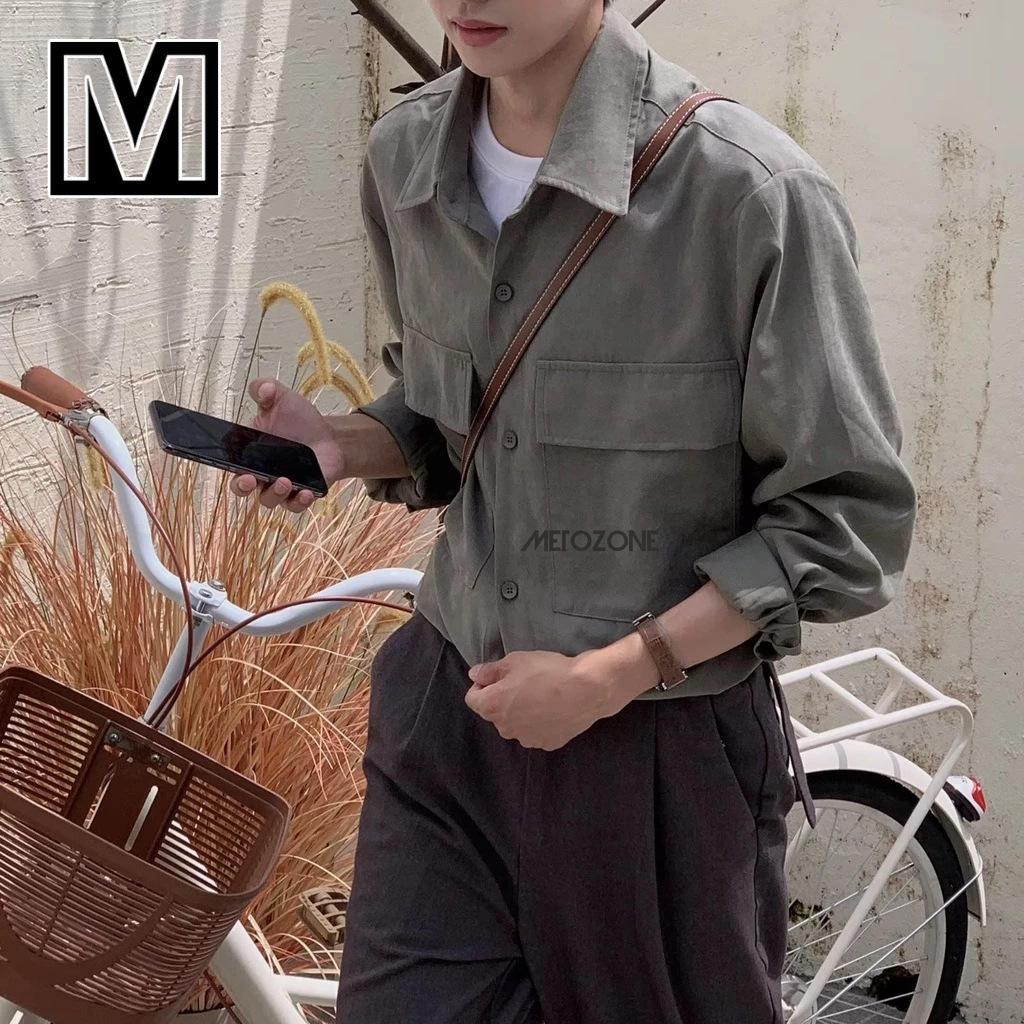 Metozone ใหม่ เสื้อเชิ้ต ทรงหลวม อินเทรนด์ และอเนกประสงค์ เสื้อเชิ้ตลําลอง พร้อมอารมณ์