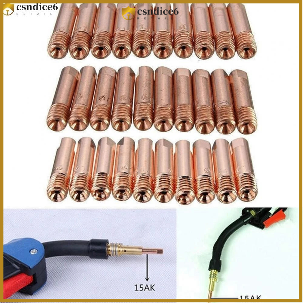 CSCE Mb 15AK MIG MAG หัวฉีดแก๊สทองแดง M6 0.6 0.8 1.0 1.2 มม.