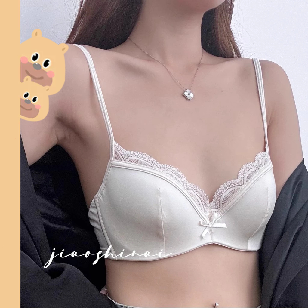 🎀bearbra🎀เซ็กซี่ บราลูกไม้มีโครง ยกทรงดันทรง เสื้อใน + กางเกงใน