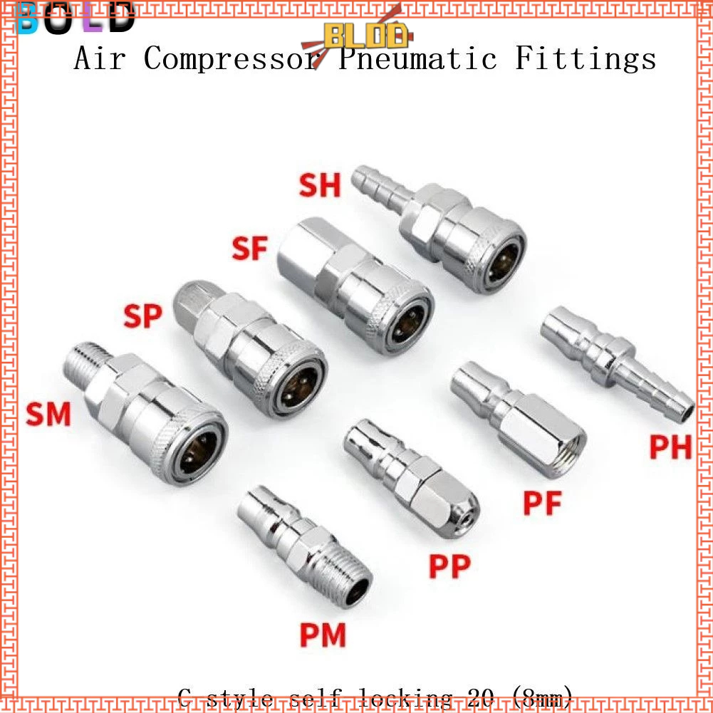 [BLOD] อุปกรณ์นิวเมติกท่อเครื่องอัดอากาศ Quick Coupler ปลั๊กขั้วต่อซ็อกเก็ต