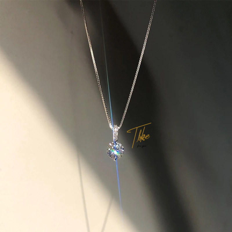 Tala Fine Box Chain Sparkling Dia สร้อยคอสําหรับผู้หญิง บรรจุภัณฑ์ที่สวยงาม