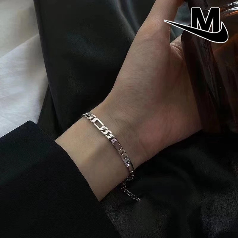 MRJJVIALY สร้อยข้อมือผู้ชายคิวบาเงิน อิน การออกแบบที่เร็วที่สุดพิเศษสร้อยข้อมือที่เรียบง่ายและสง่างาม