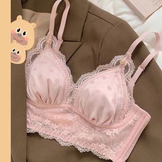 🎀bearbra🎀เซ็กซี่ บราลูกไม้ บราไร้ขอบ กระชับ อกชิดสวย ชุดชั้นในน่ารัก