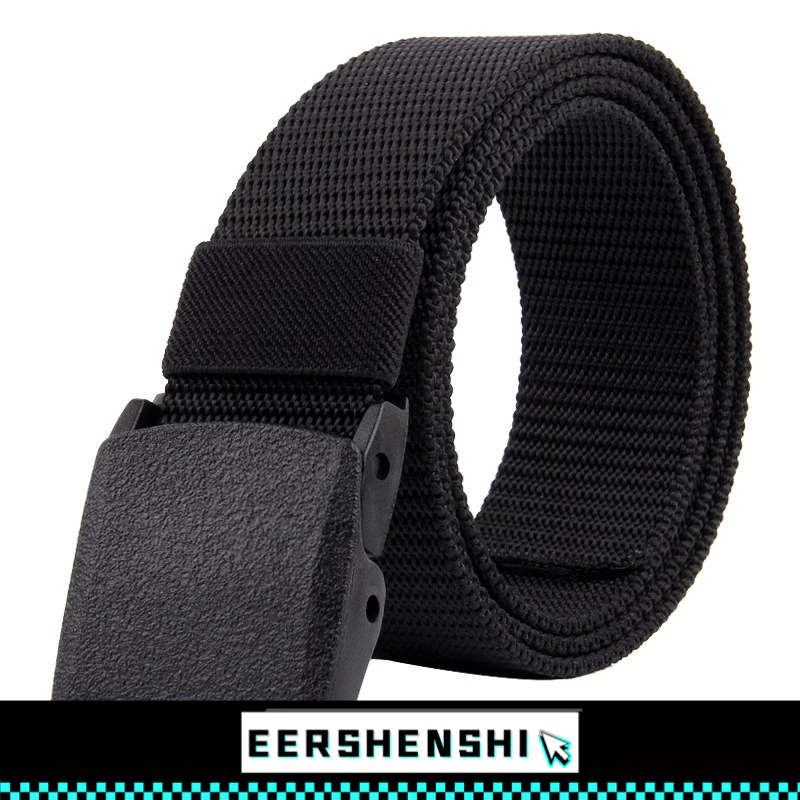 EERSHENSHI เข็มขัดผู้ชายอเนกประสงค์ลําลองคุณภาพสูง ต่อย-ฟรี ผ้าใบ