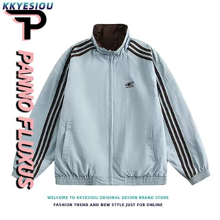 Pannofluxus เสื้อแจ็คเก็ตผู้ชายอเมริกันย้อนยุคหลวมสบายๆญี่ปุ…