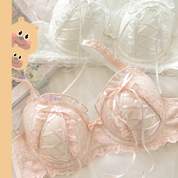 🎀bearbra🎀ชุดชั้นในเซ็กซี่ บราลูกไม้ เสื้อในเสริมโครงเหล็ก แฟชั่น งานเซ็กซี่มาก เสื้อในและกางเกงในขายแยกกัน