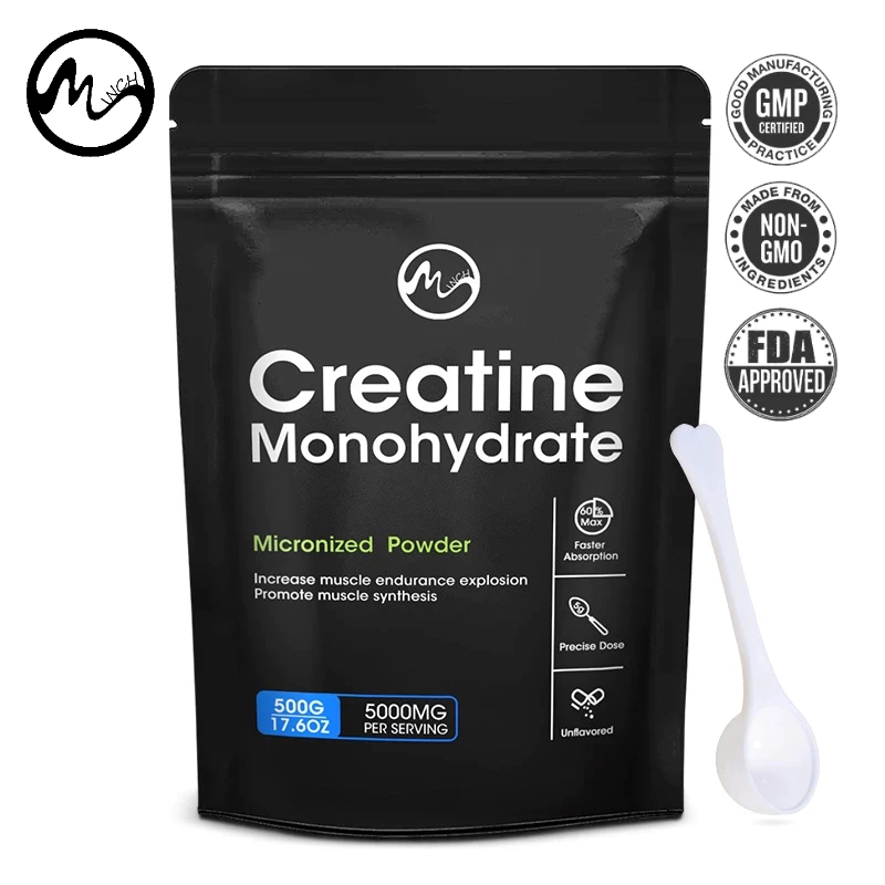 Minch ครีเอทีน ผงครีเอทีน Creatine Monohydrate Micronized Powder 5000mg ต่อ Serv (5g) - สร้างกล้ามเนื้อ เพิ่มประสิทธิภาพ ไมโครไนซ์ ครีเอทีน โมโนไฮเดรต สําหรับผู้ใหญ่ กีฬา
