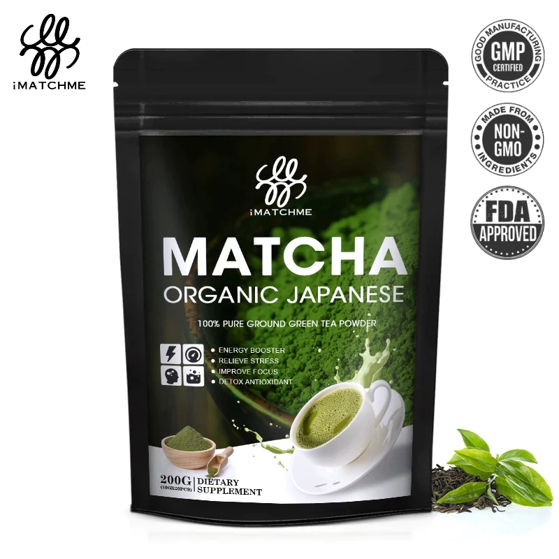 Imatchme ผงมัทฉะอินทรีย์ญี่ปุ่น 100% Pure Ground ผงชาเขียว Energy Booster บรรเทาความเครียดปรับปรุง Focus Detox Antioxidant ลดน้ําหนัก Keto Matcha Baking สําหรับเค้ก