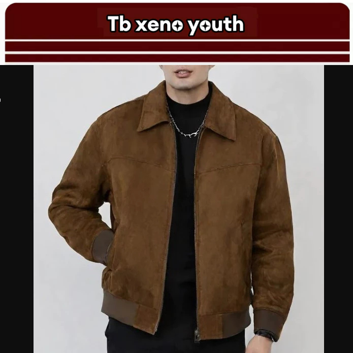 Tb xeno youth เสื้อแจ็คเก็ตผู้ชายฤดูใบไม้ร่วงและฤดูหนาวอเมริกันย้อนยุคสั้นหลวมปกซิปแจ็คเก็ตเที่ยวบิน