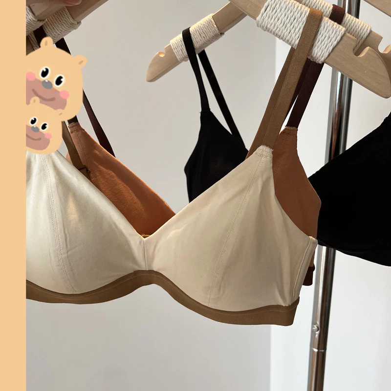 🎀bearbra🎀เซ็กซี่ บราไร้ขอบ บราเกาะอก ฟองน้ำ หนา 1ซม สวมใส่สบาย ชุดชั้นในน่ารัก