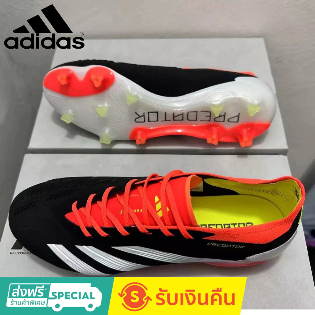 Predator ACCURACY+ FG boots 39-45 รองเท้าฟุตบอล ถักนิตติ้ง กลางแจ้ง รองเท้าฟุตบอล กันลื่น และทนต่อการสึกหรอ สําหรับผู้หญิง และผู้ชาย