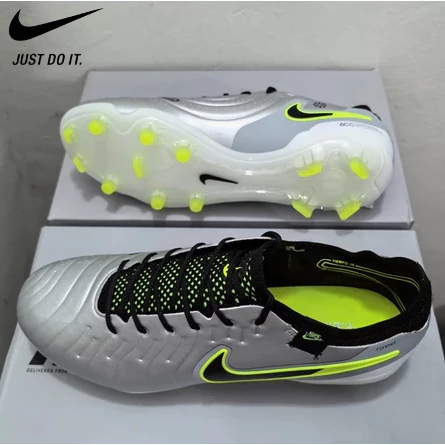 Tiempo Legend X Elite FG 39-45 รองเท้าฟุตบอลถักกลางแจ้งสําหรับผู้ชาย, รองเท้าฟุตบอลกันลื่นและทนทาน