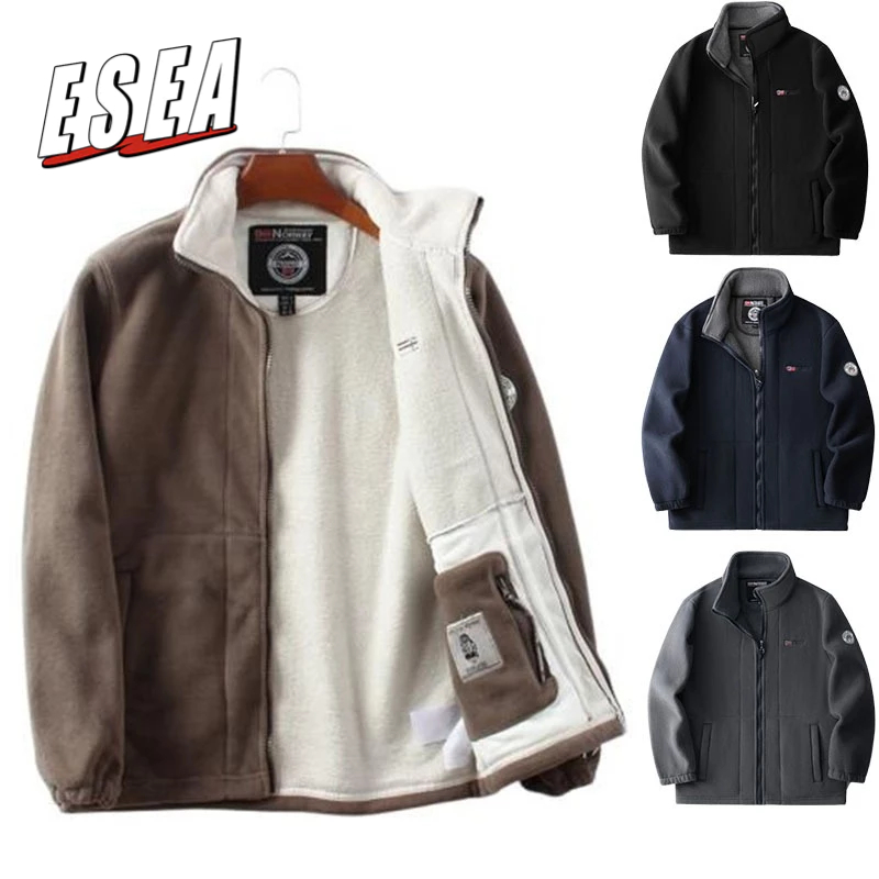 Esea Polar Fleece Jacket ขนแกะหนาฤดูใบไม้ร่วงและฤดูหนาว Warm Leisure เสื้อหลวมขนาดใหญ่