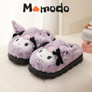 รองเท้าแตะผ้าฝ้ายกันลื่นกันน้ําแบบหนา ลายการ์ตูน น่ารัก