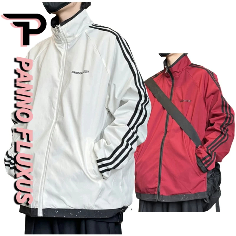 เสื้อแจ็คเก็ตผู้ชาย PannoFluxus คุณภาพสูง Starry สวมใส่สองด้าน Apricot Red อินเทรนด์ Tops