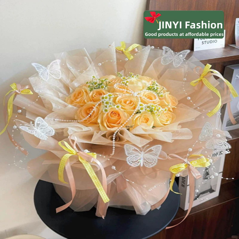 6ชิ้นชุดผีเสื้อสีขาว~ตกแต่งงานเลี้ยงวันเกิดช่อดอกไม้ของขวัญพรรคตกแต่ง - รูปที่ 2