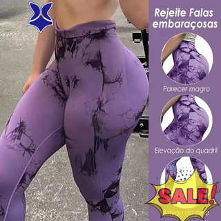 Calças De Yoga De Cintura Alta Sem Costura/Tie-Dye Pants Women/Fitness College Esportes Ao Ar Livre Leggings S-XL