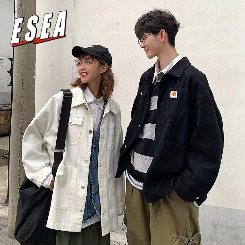 Esea Khart Denim Jacket Coat ผู้ชายใหม่หลวม