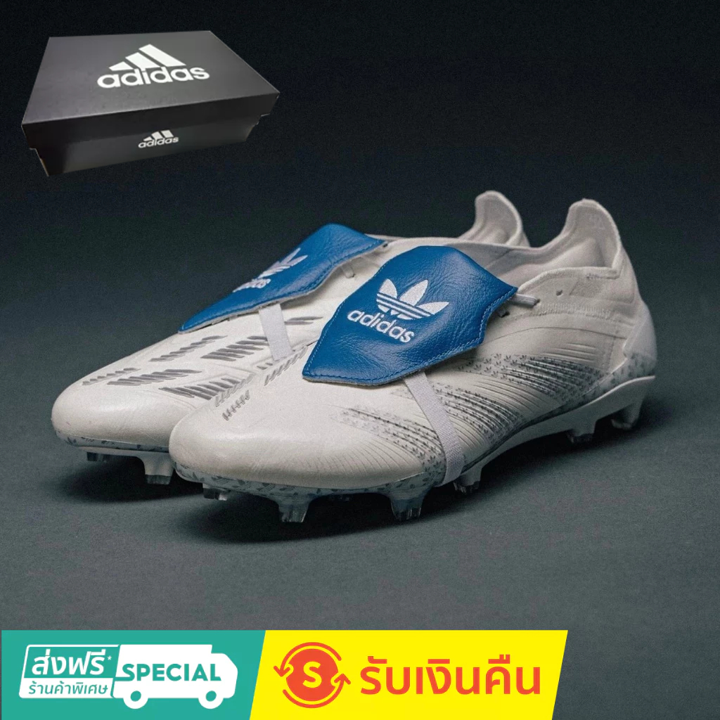 Predator x Beckham x clover 2024 Limited edition เพียง 3000 คู่ FG 39-45 รองเท้าฟุตบอลถักกลางแจ้งผู้ชายรองเท้าฟุตบอลกันลื่นและทนต่อการสึกหรอ