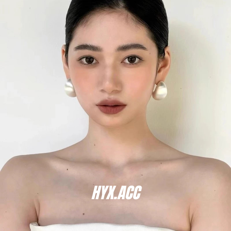 ต่างหูผู้หญิงฝรั่งเศสย้อนยุคเงินโอ้อวดหยดน้ําต่างหูขนาดใหญ่