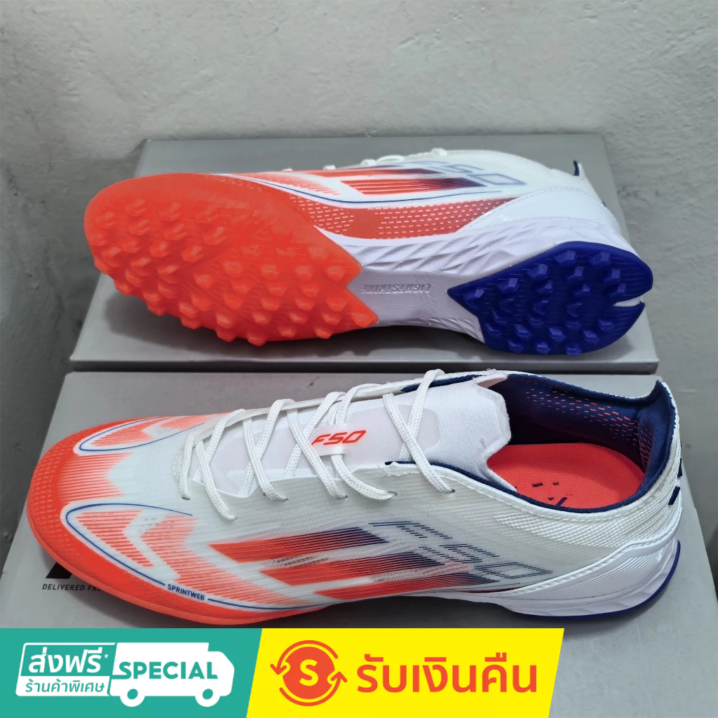 F50 TF 39-45 รองเท ้ าฟุตบอลถักกลางแจ ้ งสําหรับผู ้ ชายกันลื ่ นและทนต ่ อการสึกหรอรองเท ้ าฟุตบอล