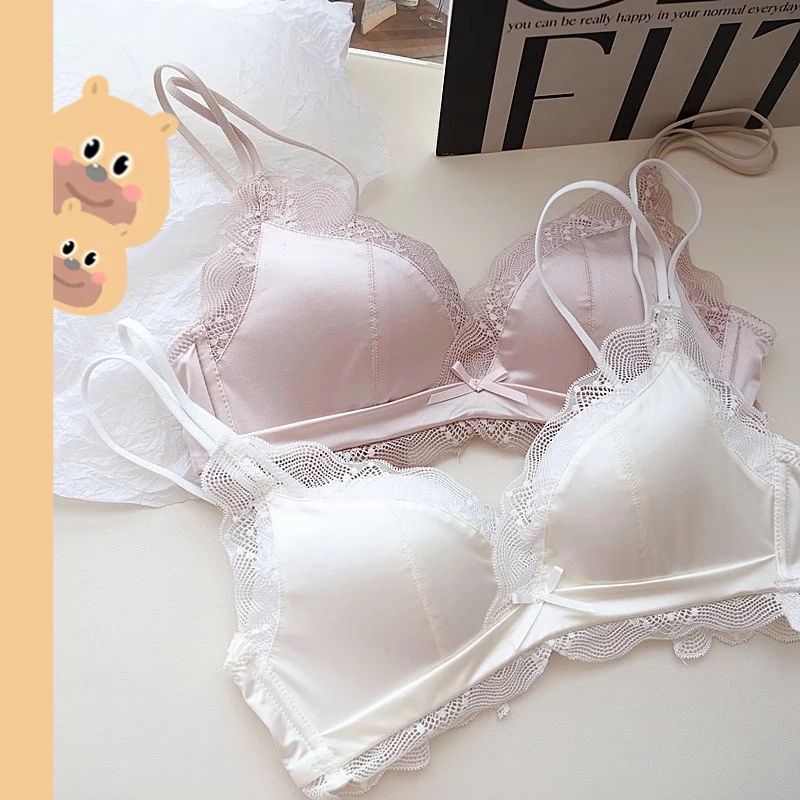 bearbra ชิ้น ชุดชั้นในลูกไม้ สไตล์ฝรั่งเศส ยกทรงดันทรง ไม่มีการเย็บ Va ขนาดใหญ่ คุณภาพดี ชุดชั้นในคริสต์ เซ็กซี่