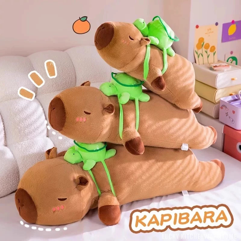 ตุ๊กตาหมีคาปิบาร่า 50ซม./70ซม./90ซม หมอนยาว Capybara ของเล่นตุ๊กตาผ้าขี้ริ้ว Capybara Guinea Pig Hug Sleep ราคา ถูกที่สุด ดีลบีเคเค รูปภาพหลัก